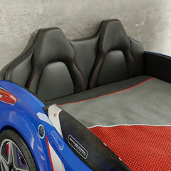 GTE White Sports Car Bed for Kids – Eco-Friendly, LED Lights & Realistic Sound