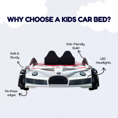 Police Racing Double Car Bed For Kids
