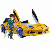 Thunder Hyper Race Car Beds for Children Yellow