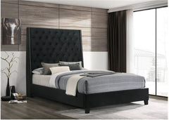Black King Size Velvet Fabric Bed Frame – Luxury & Comfort Combined