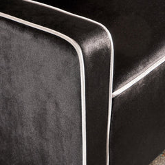 Lara Two Tone Tufted Black New Velvet Club Armchair