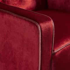 Lara Two Tone Tufted Garnet New Velvet Club Armchair