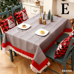 Christmas gift Christmas Tablecloth - Festive 180x150cm Table Cover for Holiday Dining & Home Decor(E)