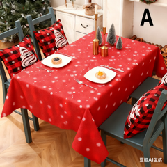 Christmas gift Christmas Tablecloth - Festive 180x150cm Table Cover for Holiday Dining & Home Decor(E)