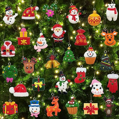 30pcs Mini Christmas Ornaments for Mini Tree Decorations Small Christmas Ornaments Resin Miniatures for Craft Christmas Decor
