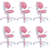 6x Ergonomic Children Kids Study Chairs Height Adjustable - Pink