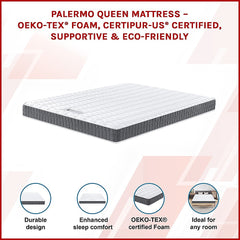 PALERMO Double Memory Foam Mattress - OEKO-TEX® & CertiPUR-US® Certified