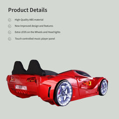 Luxury Kids Racing Red Car Beds with Lights and Sounds