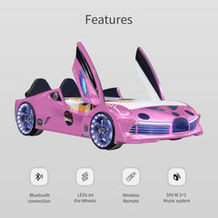 Luxury Pink Race Car Bed Design For Little Champs