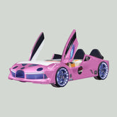 Luxury Pink Race Car Bed Design For Little Champs