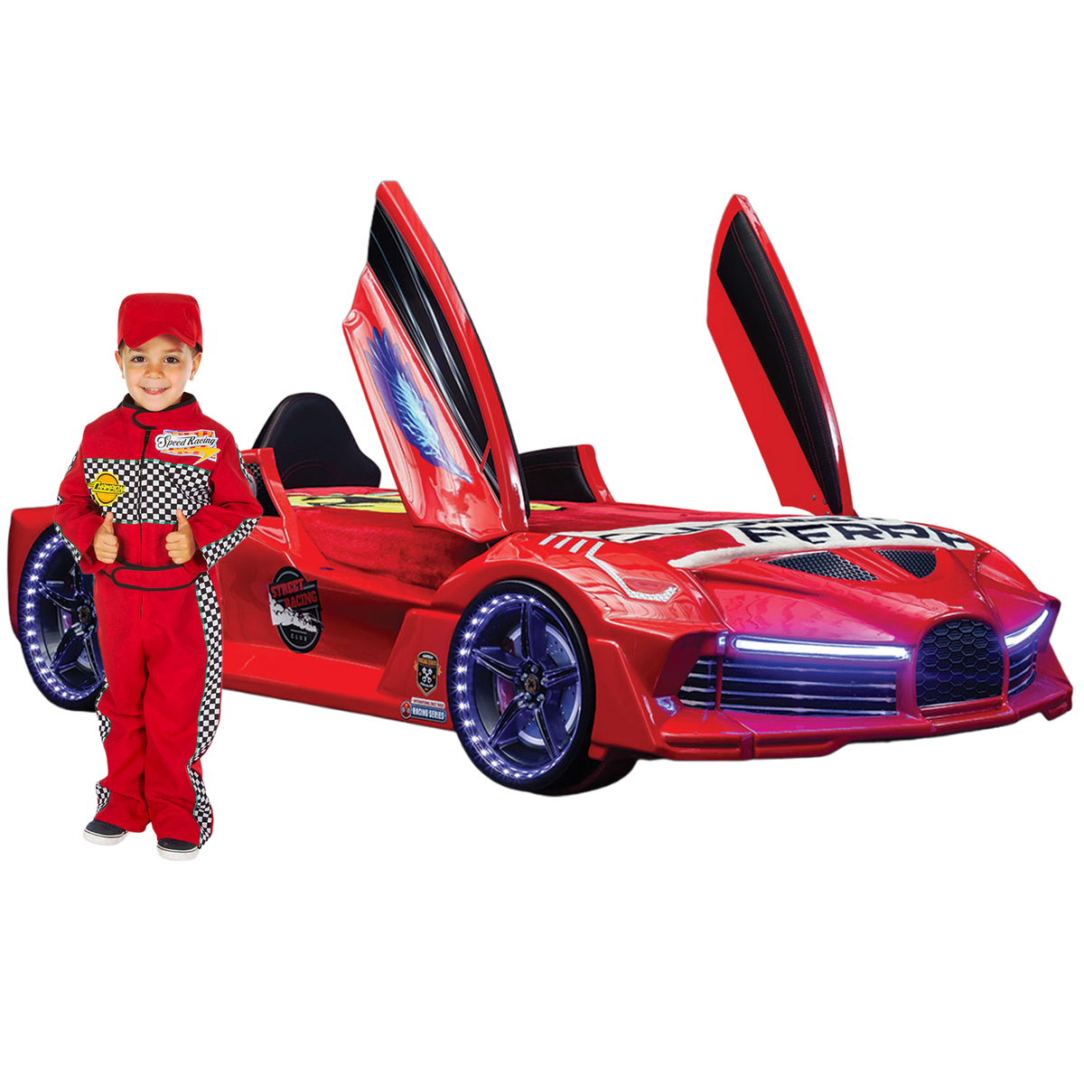 Striker Speed Nitro Race Car Beds for Kids