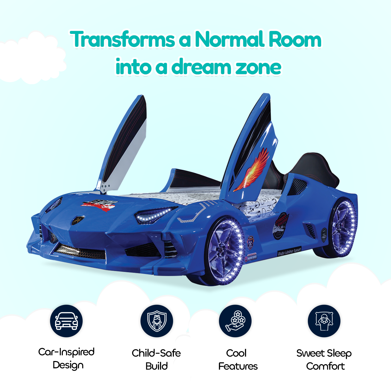 Thunder Hyper Race Car Beds for Children