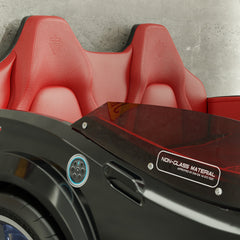 GTE Black Sports Car Bed for Kids – Eco-Friendly, LED Lights & Realistic Sound