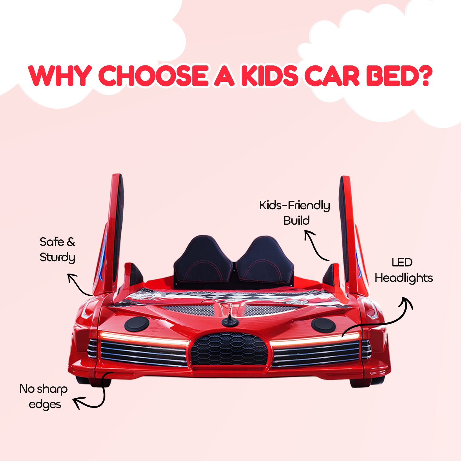 Classic Race Double Car Beds for Kids