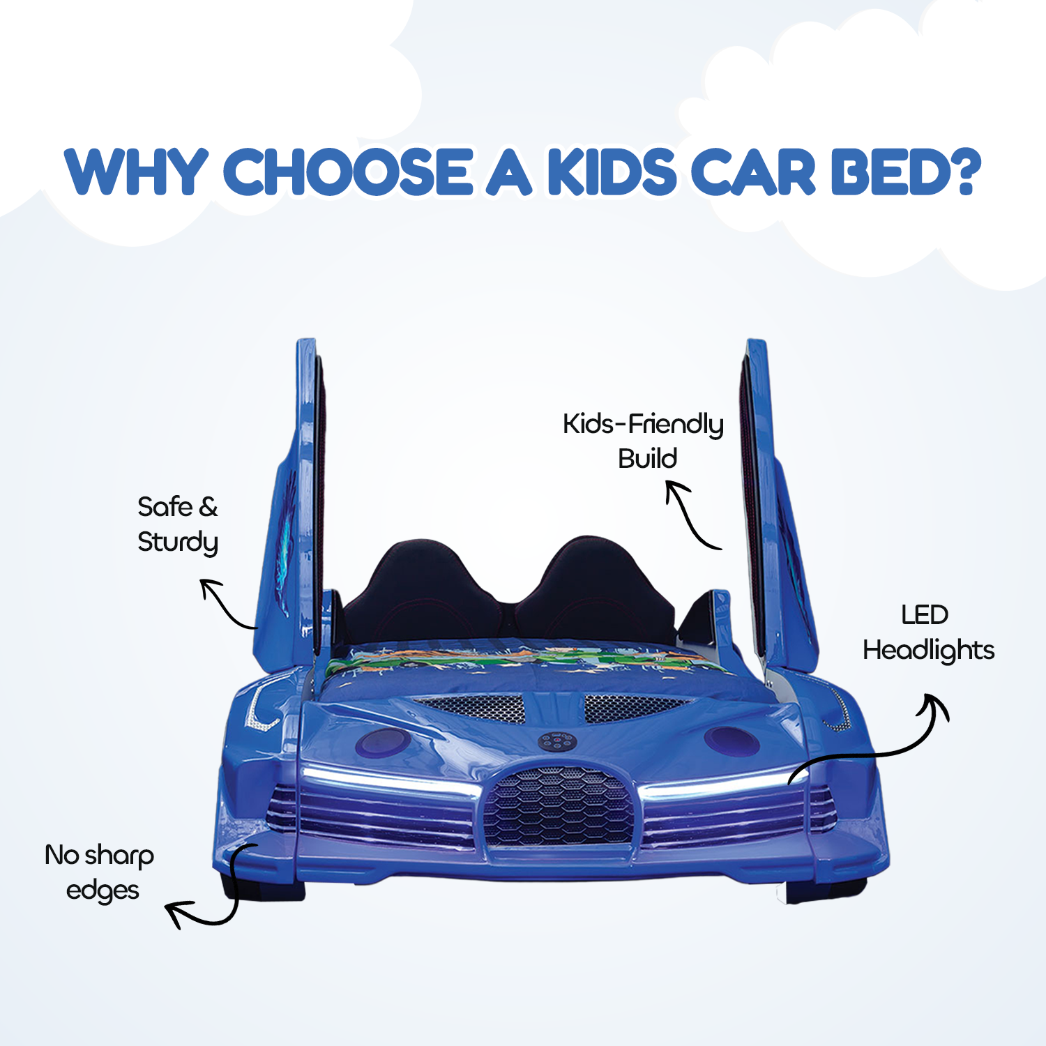 Snowstorm Double Car Beds for Kids