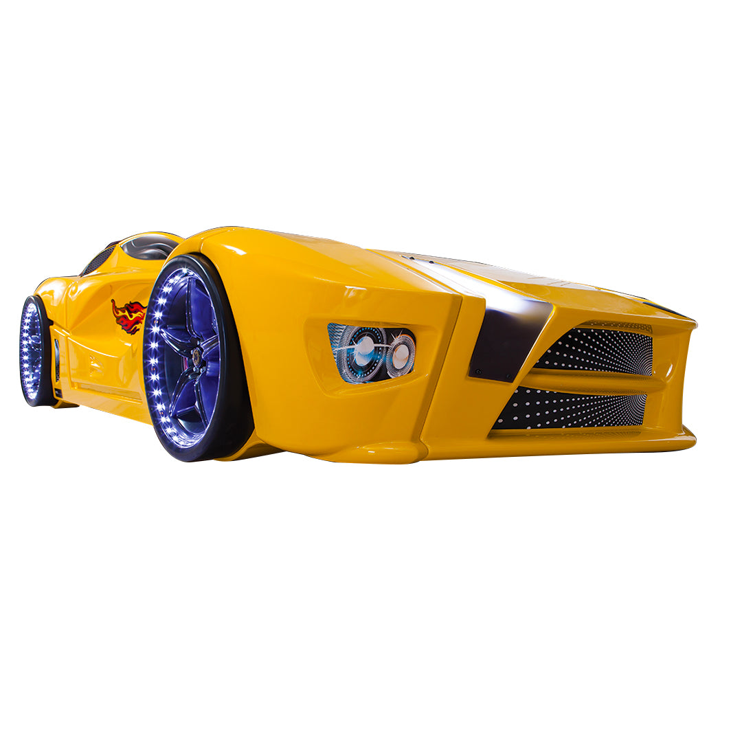 Hyper Champion Yellow Kids Car Bed