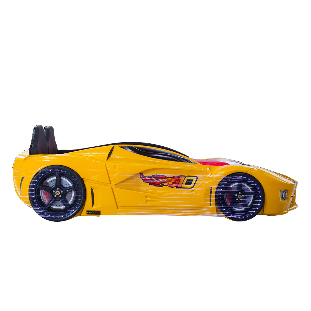 Hyper Champion Yellow Kids Car Bed