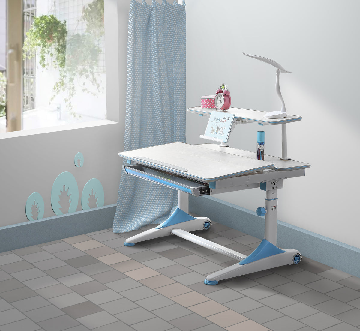New Kids Study Table, Adjustable height Handle boys girls teeb