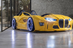 GTM Champion Kids Car Bed Yellow