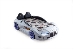 GTM Champion Kids Car Bed White