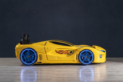 GTM Champion Kids Car Bed Yellow