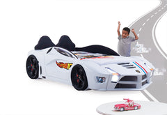 Race Car Bed White Design For Little Champs