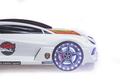 Flyer Speed Race Car Beds for Kids White