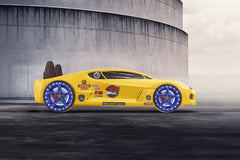 Premium Yellow Speed Race Car Beds for Kids