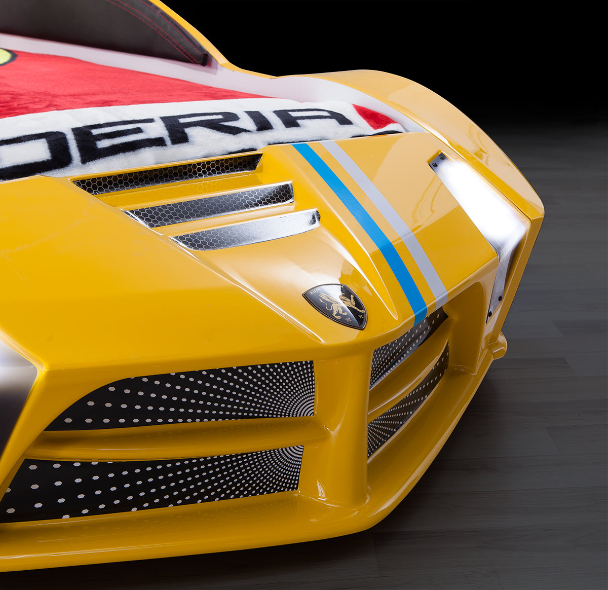 Hyper Champion Yellow Kids Car Bed
