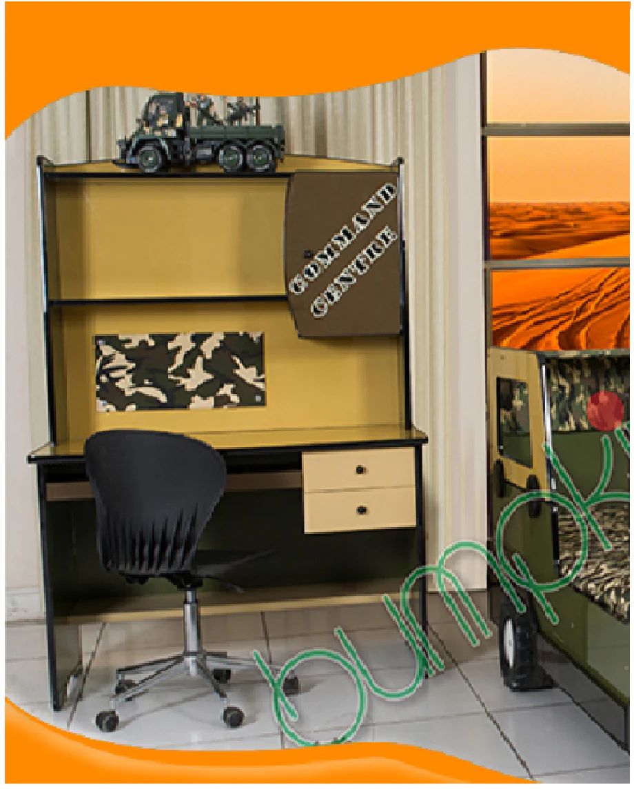 Boys Army Study Desk and Chair – Sturdy and Stylish Study Space for Young Learners!