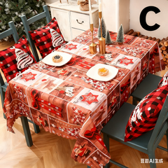 Christmas gift Christmas Tablecloth - Festive 180x150cm Table Cover for Holiday Dining & Home Decor（A）
