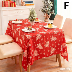 Christmas gift Christmas Tablecloth - Festive 180x150cm Table Cover for Holiday Dining & Home Decor（F）