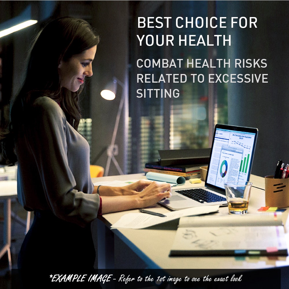 FORTIA Sit To Stand Up Standing Desk, 150x68cm, 72-118cm, Height Adjustable, 50kg Rated, Walnut Style/Silver Frame