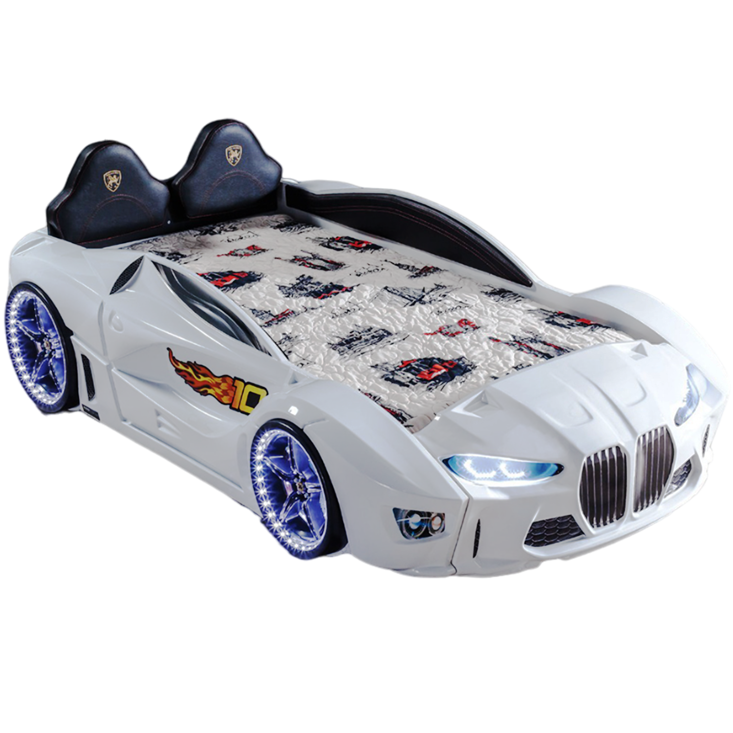 Velocity Sports Lightning  Race Car Beds for Kids