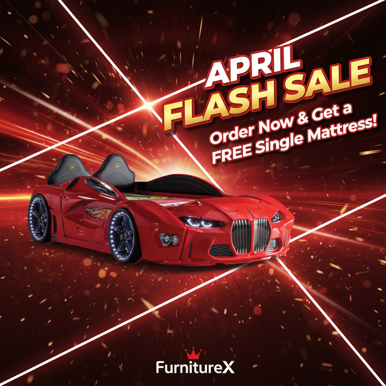 April Flash Sale - GTM Red Car Bed