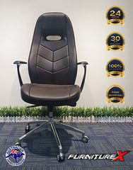 New HQ PU Leather High Back Boss Executive Officer Chair Ergonomic Support