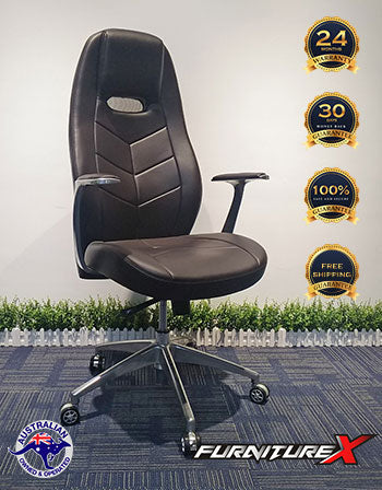 New HQ PU Leather High Back Boss Executive Officer Chair Ergonomic Support