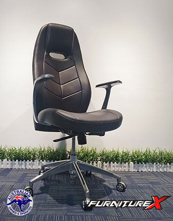 New HQ PU Leather High Back Boss Executive Officer Chair Ergonomic Support