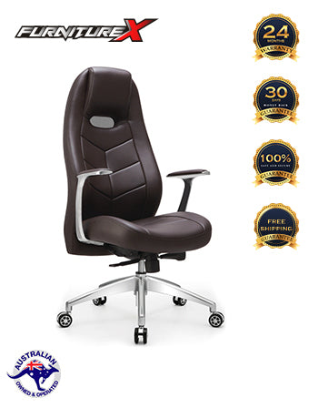 New HQ PU Leather High Back Boss Executive Officer Chair Ergonomic Support