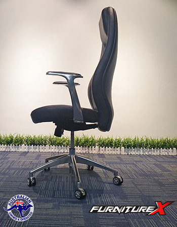 New HQ PU Leather High Back Boss Executive Officer Chair Ergonomic Support