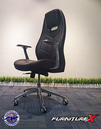 New HQ PU Leather High Back Boss Executive Officer Chair Ergonomic Support