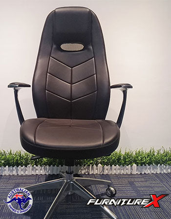 New HQ PU Leather High Back Boss Executive Officer Chair Ergonomic Support