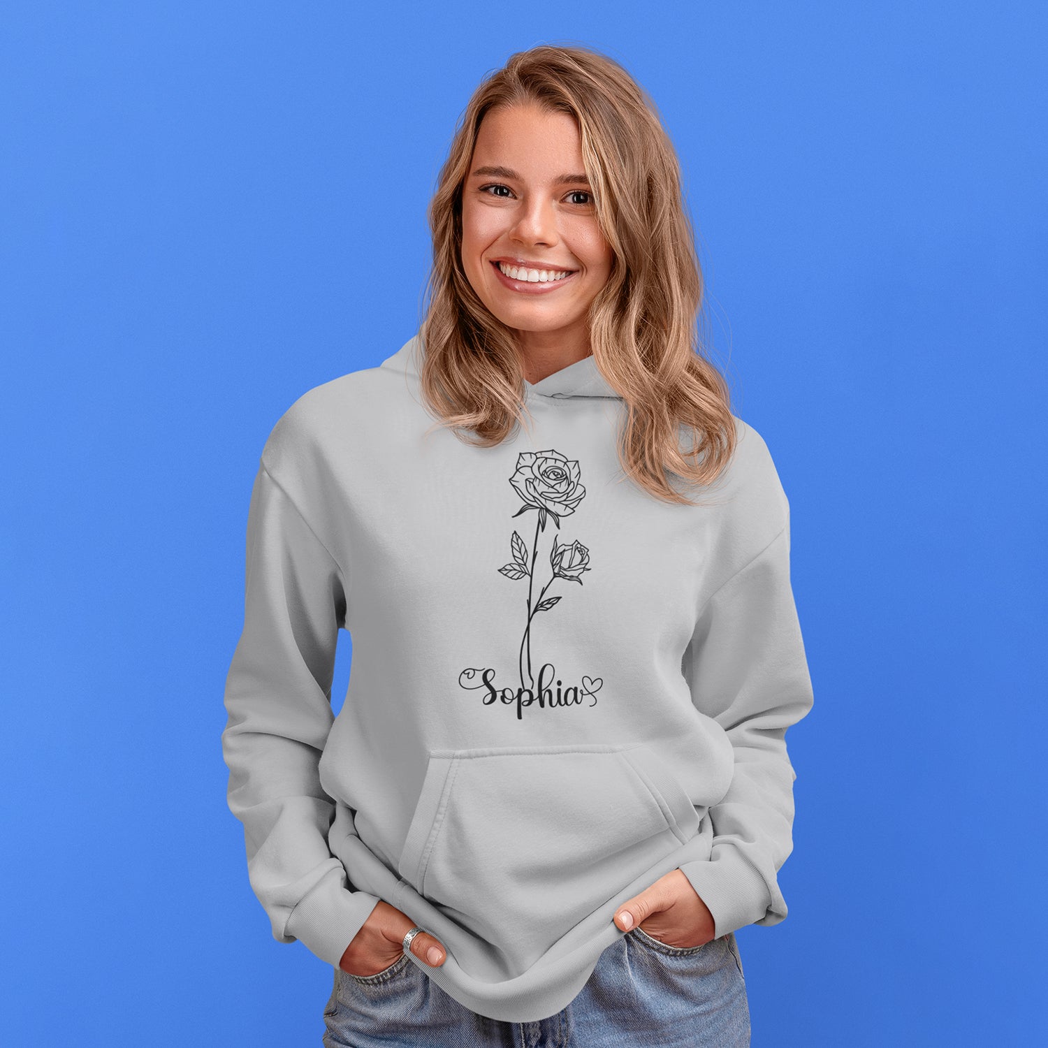 Customized  Birthday Flower Sweat Shirts