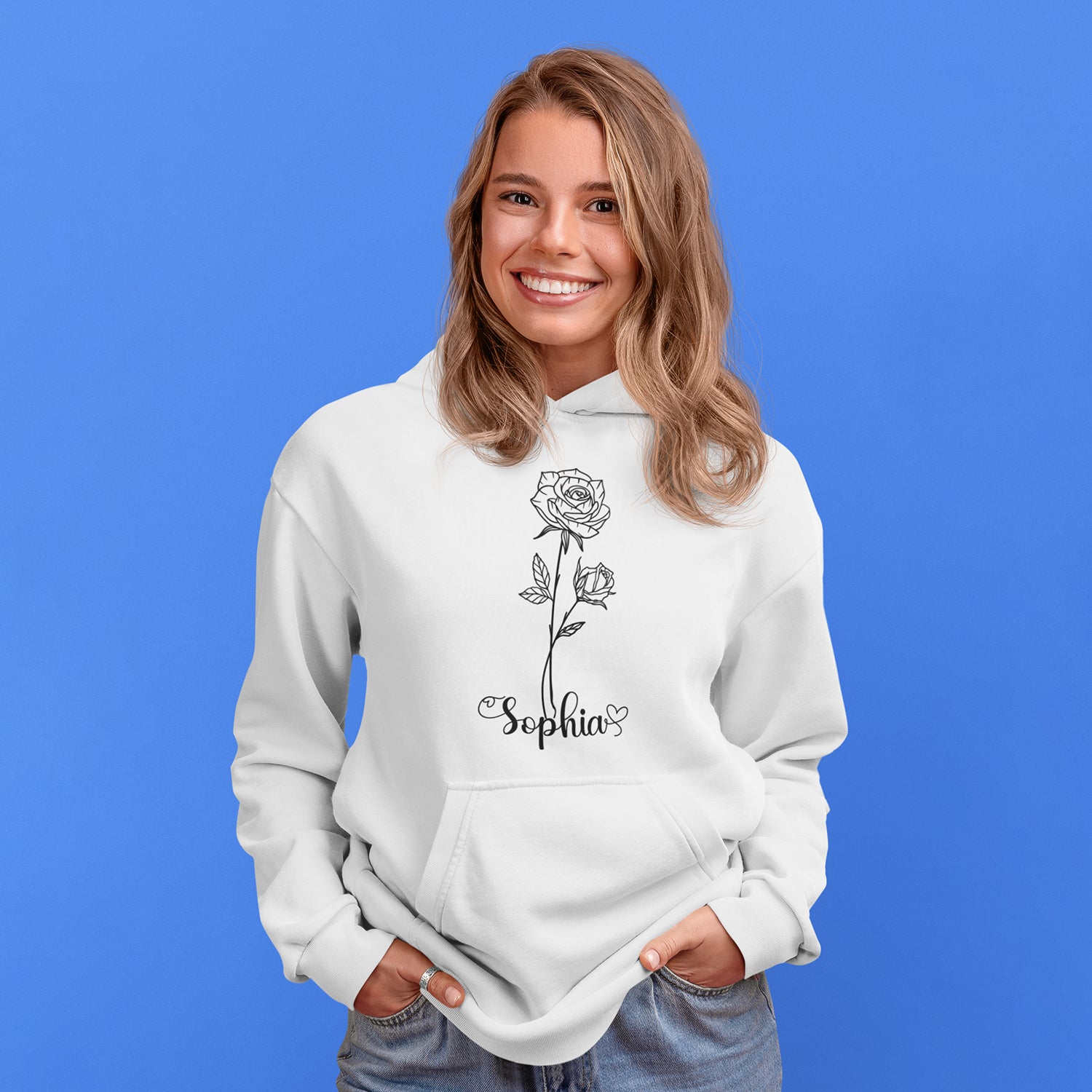 Customized  Birthday Flower Sweat Shirts