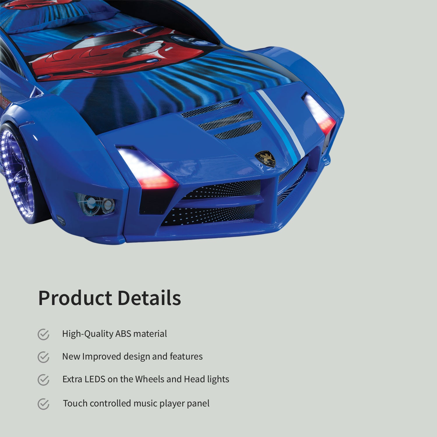 Race Car Bed Blue Design For Little Champs