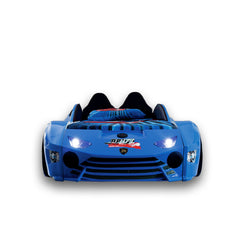 Luxury Kids Blue Race Car Bed