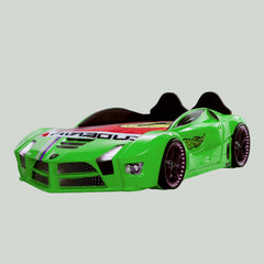 Racing Green Car Bed Design For Little Champs