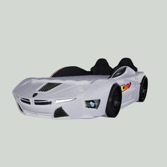 Luxury Kids Racing White Car Beds with Lights and Sounds