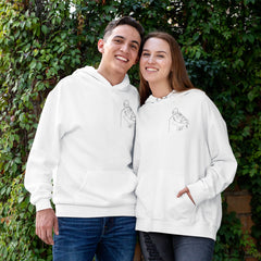 Custom Couple Outline Hoodies T-Shirts