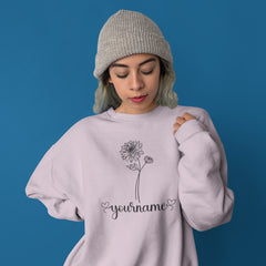 Custom Birth Month Flower Sweat Shirts